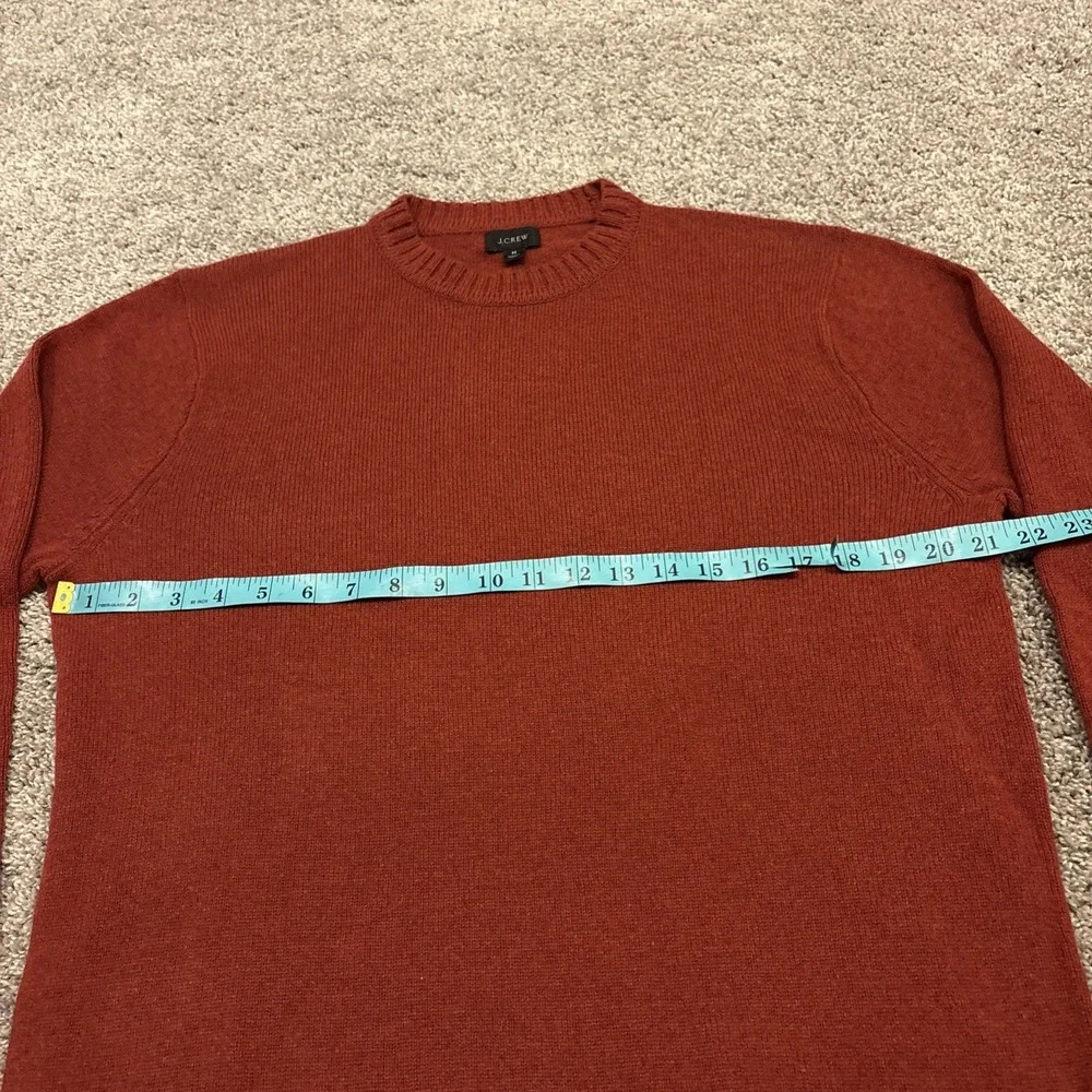 J Crew Sweater Mens Medium Red Merino Wool Nylon Pullover Crewneck J7701 MINT
